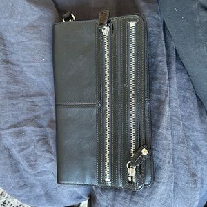 Coach Vintage Black Leather Clutch Wristlet